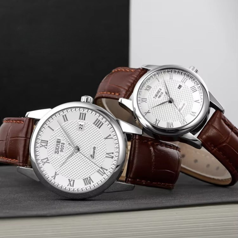 Classic Leather Business Couple Watch