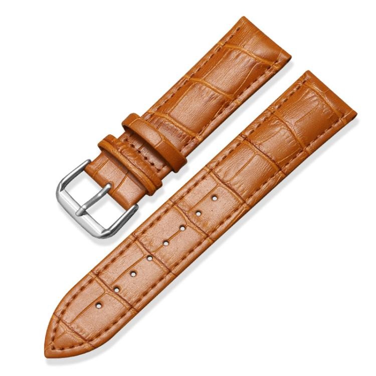 Crocodile Embossed Durable Leather Watch Band