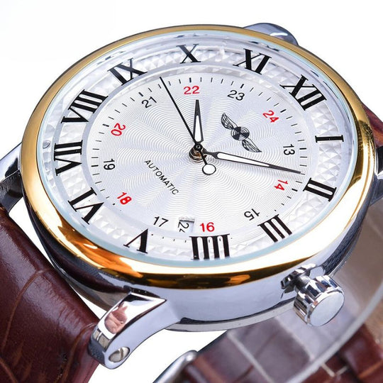 Fashion Luxury Leather Full Automatic Watch