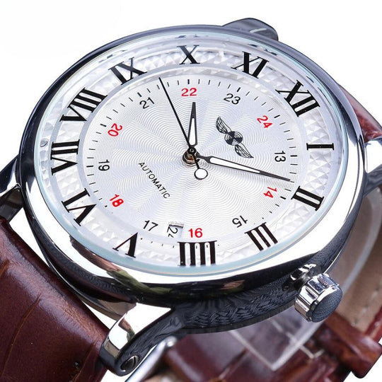Fashion Luxury Leather Full Automatic Watch