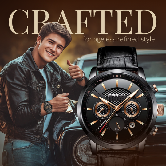 Fashionable Military Leather Watch