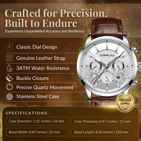 Fashionable Military Leather Watch