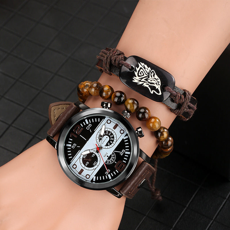 Horizon Analog Watch & Bracelet Set