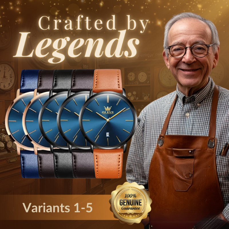 Leather Band Car Date Watch