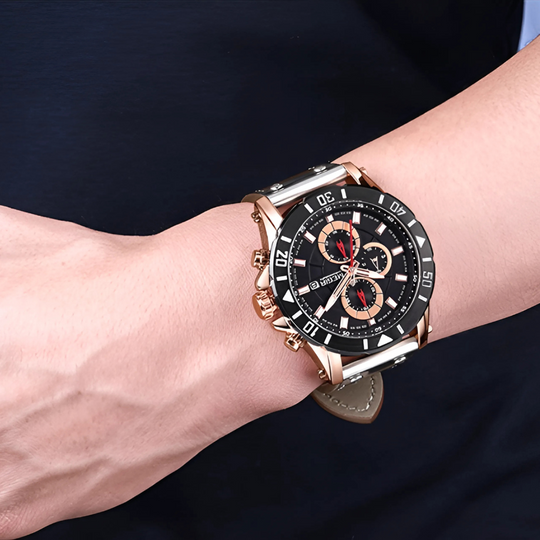 Leather Strap Quartz Watch