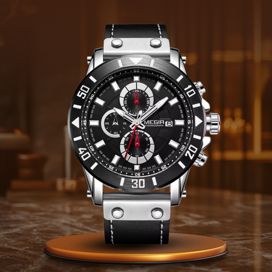 Leather Strap Quartz Watch