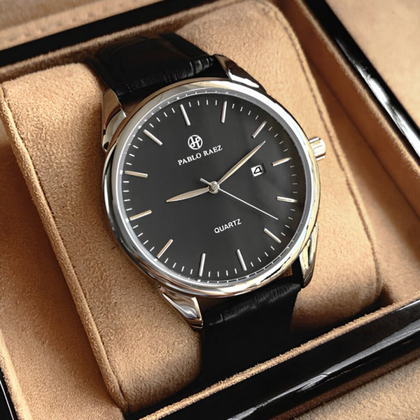 Lifestyle Essential Leather Strap Wristwatch