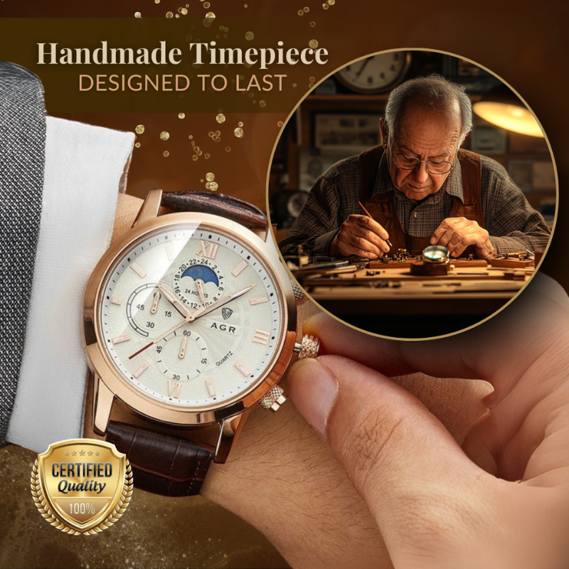 Luxury Leather Quartz Watch