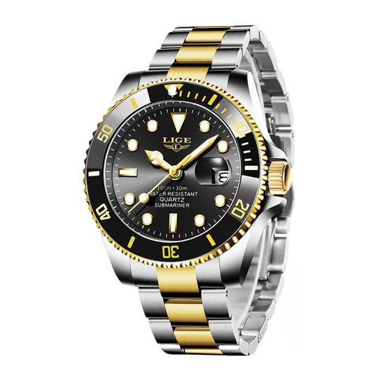 Masculine Signature Stainless Diver Watch