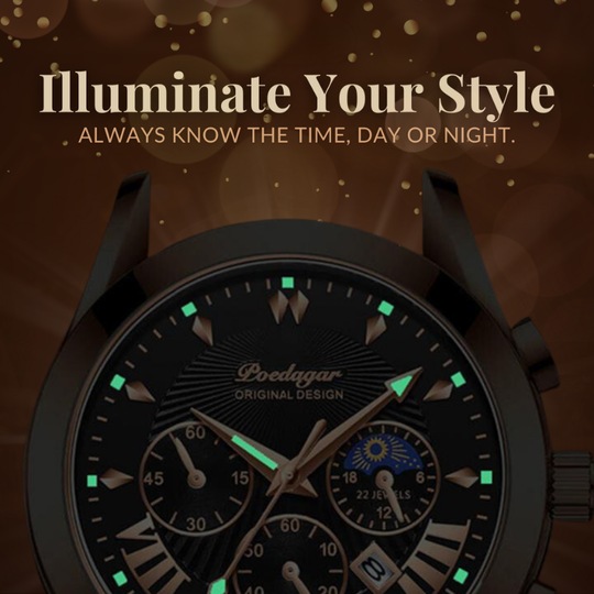 Sleek Leather Band Luxury Watch