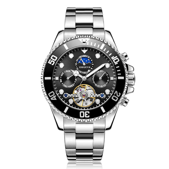 Stainless Automatic Tourbillon Wristwatch